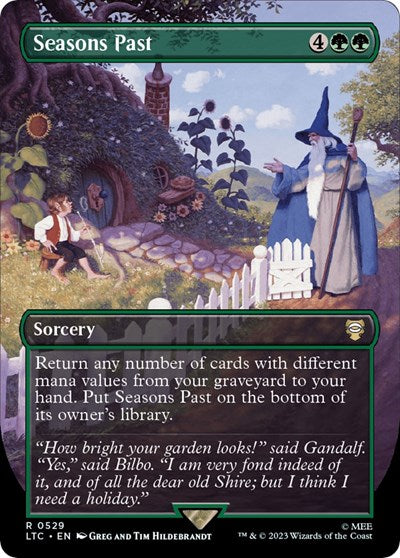 Seasons Past (Borderless) (Commander: The Lord of the Rings: Tales of Middle-earth) Light Play