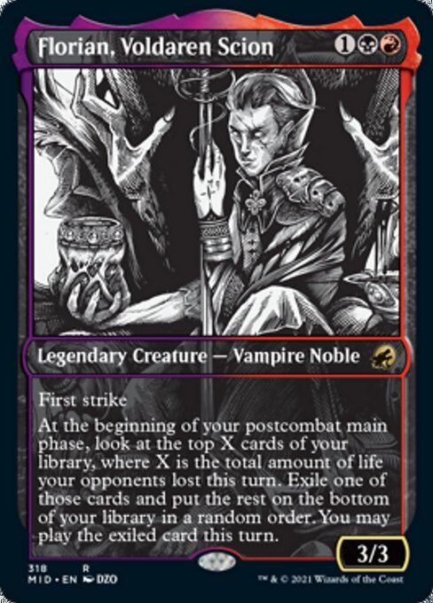 Florian, Voldaren Scion (Showcase) (Innistrad: Midnight Hunt) Light Play Foil