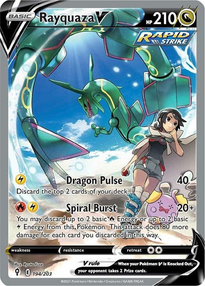 Rayquaza V (Alternate Full Art) (SWSH07: Evolving Skies) Near Mint Holofoil