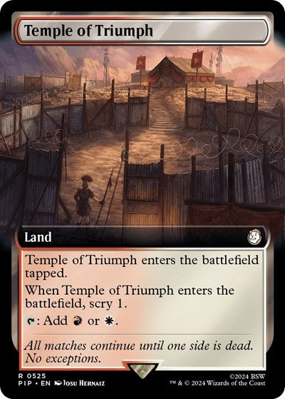 Temple of Triumph (Extended Art) (Universes Beyond: Fallout) Light Play Foil