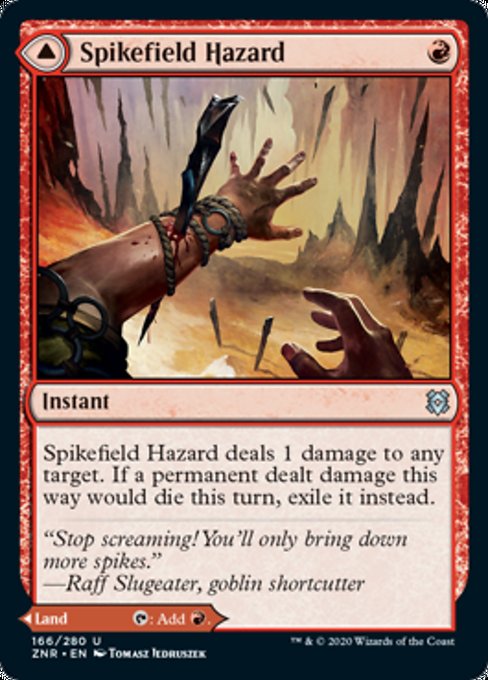 Spikefield Hazard / Spikefield Cave (Zendikar Rising) Medium Play