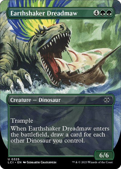 Earthshaker Dreadmaw (Borderless) (The Lost Caverns of Ixalan) Light Play