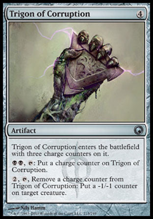 Trigon of Corruption (Scars of Mirrodin) Light Play