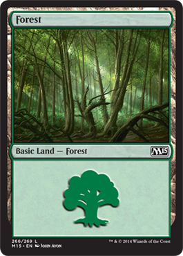 Forest (266) (Magic 2015 Core Set) Medium Play