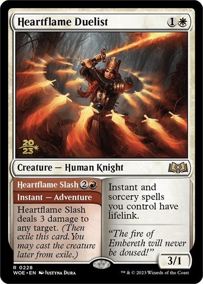 Heartflame Duelist (Promos: Prerelease Cards) Medium Play Foil