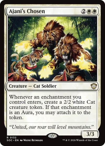 Ajani's Chosen (Commander: Secrets of Strixhaven) Light Play