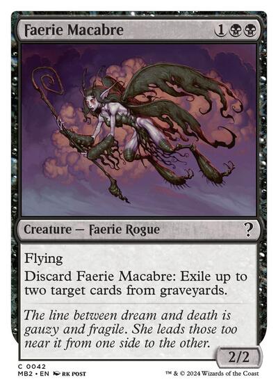 Faerie Macabre (White Border) (Mystery Booster 2) Light Play