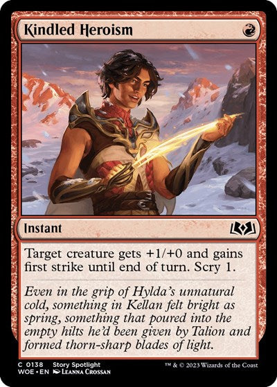 Kindled Heroism (Wilds of Eldraine) Light Play Foil