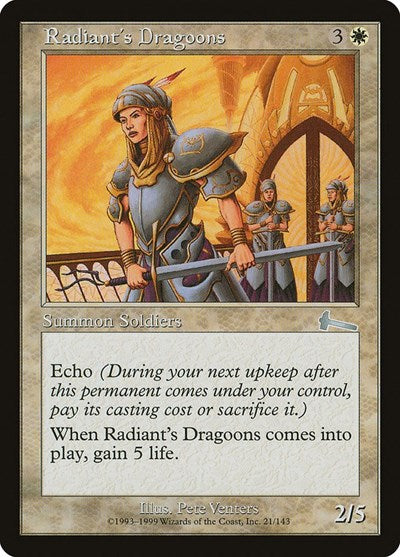 Radiant's Dragoons (Urza's Legacy) Medium Play Foil