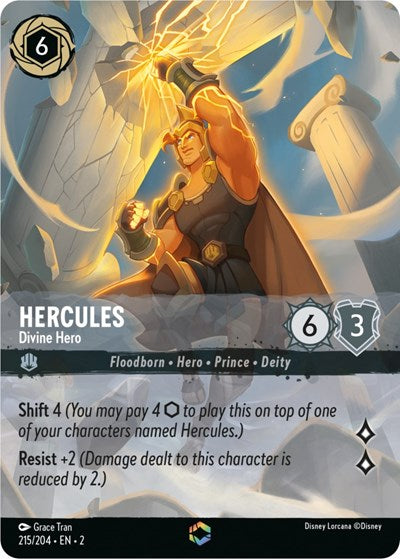 Hercules - Divine Hero (Alternate Art) (Rise of the Floodborn) Near Mint Holofoil