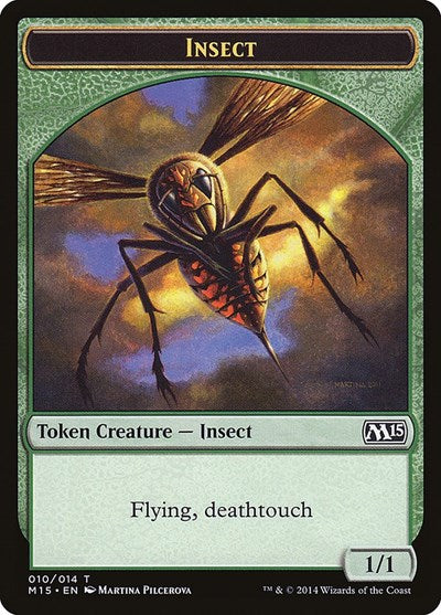 Insect Token (Deathtouch) (Magic 2015 (M15)) Light Play