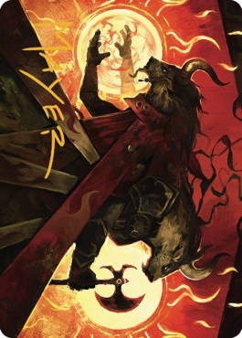 Hurloon Battle Hymn Art Card (Gold-Stamped Signature) (Art Series: Dominaria United) Near Mint
