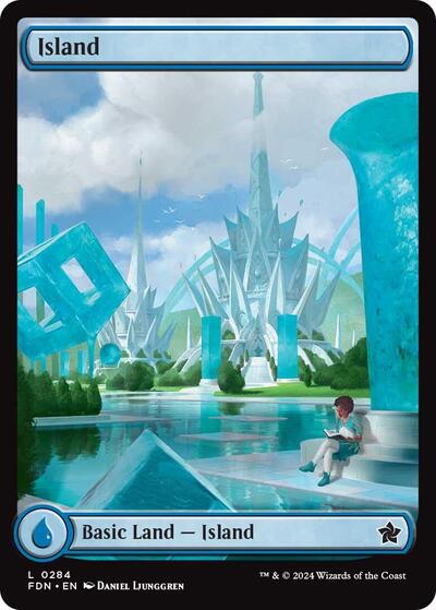 Island (0284) (Foundations) Light Play Foil