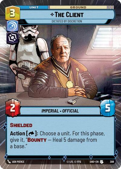 The Client Dictated by Discretion (Hyperspace) (Shadows of the Galaxy) Near Mint