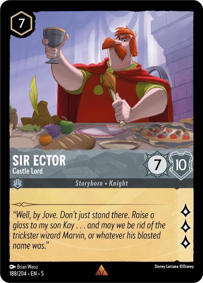 Sir Ector - Castle Lord (Shimmering Skies) Near Mint Cold Foil