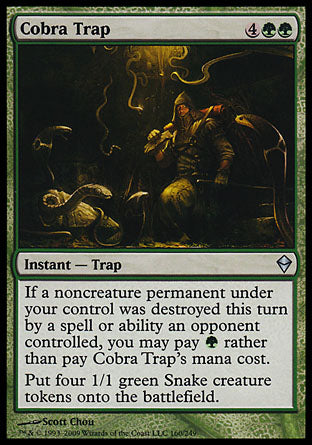 Cobra Trap (Zendikar) Light Play Foil