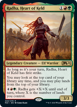 Radha, Heart of Keld (Magic 2021 Core Set) Medium Play Foil
