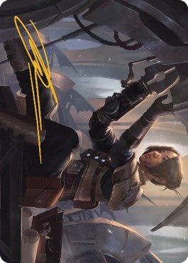 Thopter Mechanic Art Card (Gold-Stamped Signature) (Art Series: The Brothers' War) Near Mint