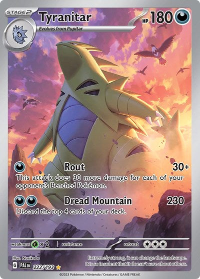 Tyranitar - 222 (SV02: Paldea Evolved) Near Mint Holofoil