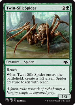 Twin-Silk Spider (Modern Horizons) Light Play Foil