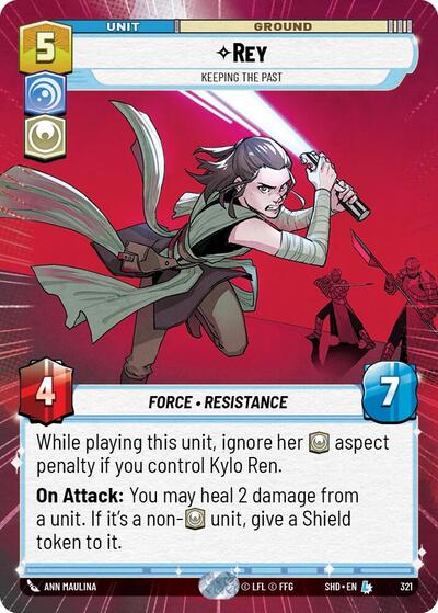 Rey Keeping the Past (Hyperspace) (Shadows of the Galaxy) Near Mint Foil