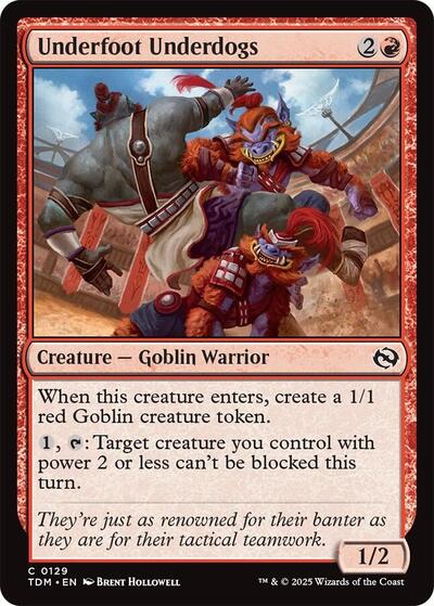 Underfoot Underdogs (Tarkir: Dragonstorm) Light Play Foil