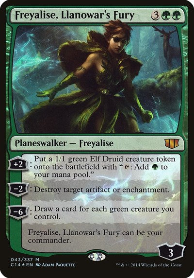 Freyalise, Llanowar's Fury (Commander 2014) (Oversize Cards) Near Mint Foil