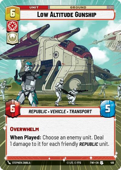 Low Altitude Gunship (Hyperspace) (Twilight of the Republic) Near Mint