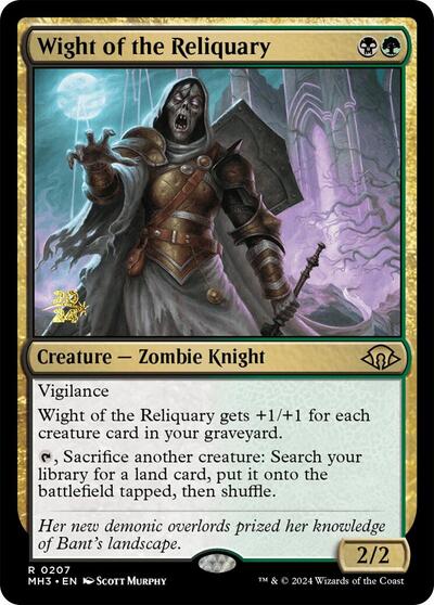 Wight of the Reliquary (Promos: Prerelease Cards) Light Play Foil