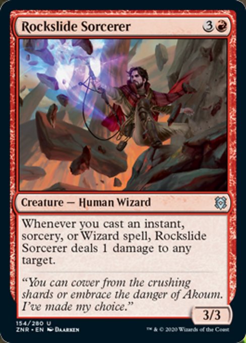 Rockslide Sorcerer (Zendikar Rising) Light Play