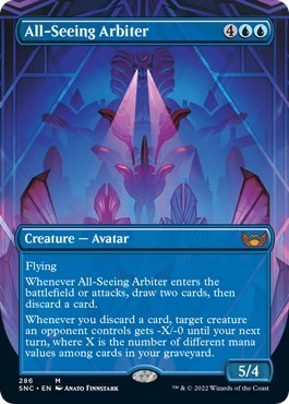 All-Seeing Arbiter (Borderless) (Streets of New Capenna) Light Play