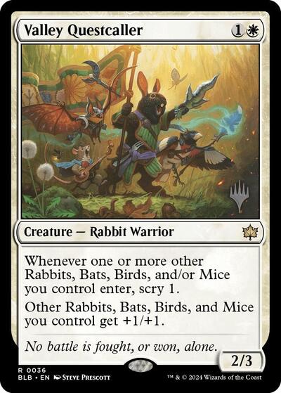 Valley Questcaller (Promo Pack: Bloomburrow) Light Play Foil