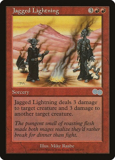 Jagged Lightning (Urza's Saga) Medium Play