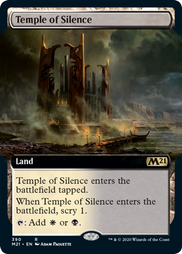 Temple of Silence (Extended Art) (Magic 2021 Core Set) Medium Play Foil