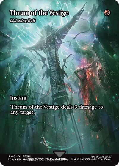 Thrum of the Vestige - Lightning Bolt (Showcase) (Universes Beyond: FINAL FANTASY: Through the Ages) Near Mint