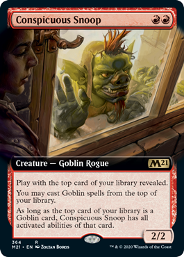 Conspicuous Snoop (Extended Art) (Magic 2021 Core Set) Near Mint Foil