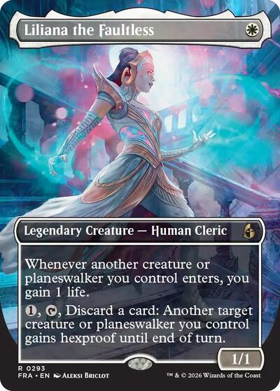 Liliana the Faultless (Borderless) (Reality Fracture) Light Play Foil