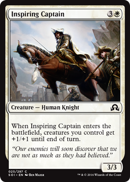Inspiring Captain (Shadows Over Innistrad) Medium Play Foil