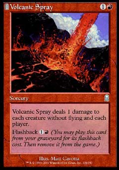 Volcanic Spray (Odyssey) Heavy Play Foil
