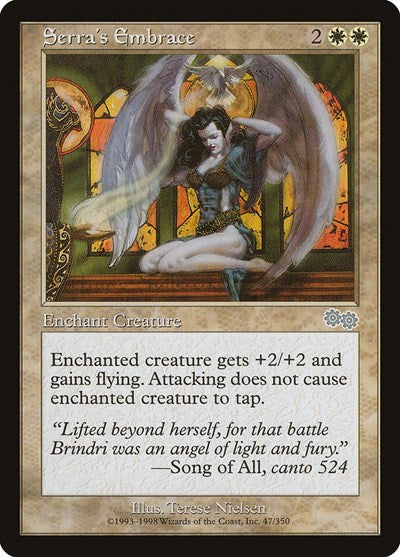 Serra's Embrace (Urza's Saga) Light Play