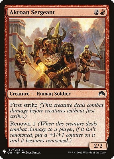 Akroan Sergeant (Mystery Booster) Light Play