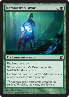 Karametra's Favor (Born of the Gods) Light Play Foil
