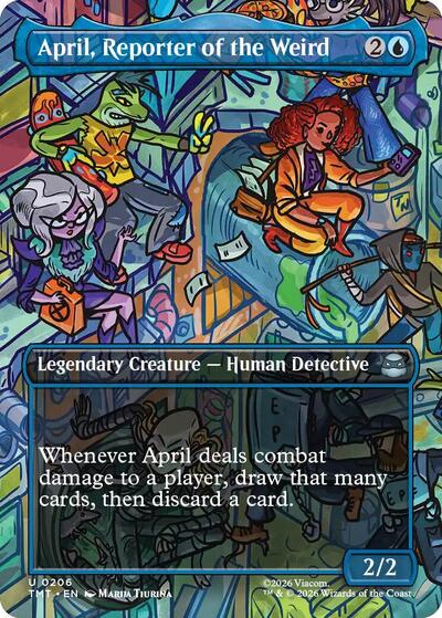 April, Reporter of the Weird (Borderless) (Teenage Mutant Ninja Turtles) Near Mint Foil