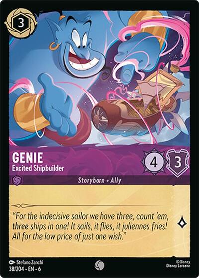 Genie - Excited Shipbuilder (Azurite Sea) Near Mint Cold Foil