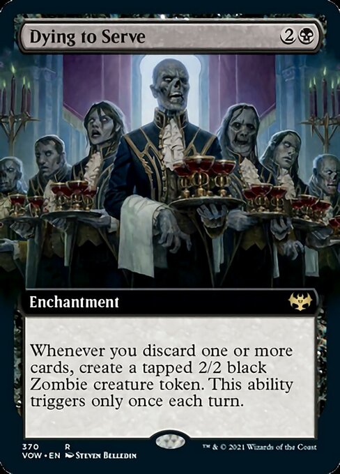 Dying to Serve (Extended Art) (Innistrad: Crimson Vow) Light Play Foil