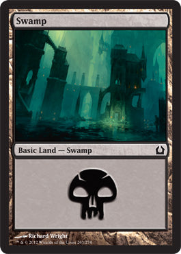 Swamp (263) (Return to Ravnica) Medium Play Foil