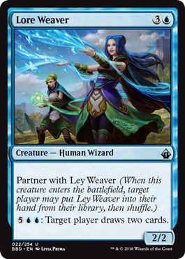 Lore Weaver (Battlebond) Light Play Foil