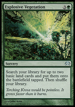 Explosive Vegetation (Planechase) Light Play