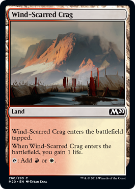 Wind-Scarred Crag (Magic 2020 Core Set) Light Play