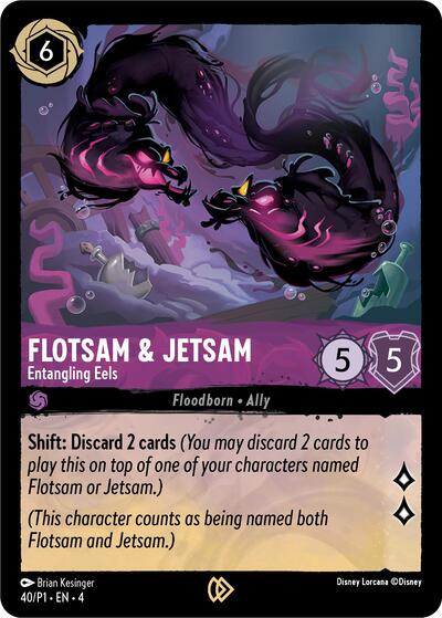 Flotsam & Jetsam - Entangling Eels (Disney Lorcana Promo Cards) Near Mint Cold Foil